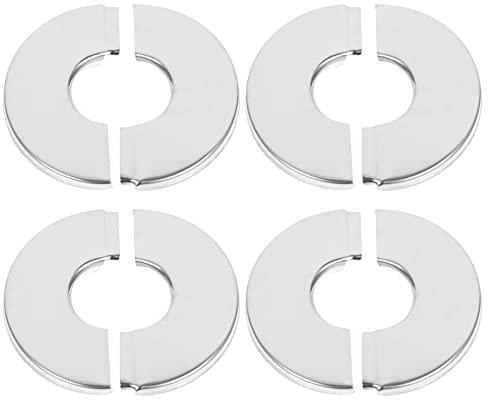 DOITOOL Decorative Covers for Under Boiler Pipe 4 Pieces Stainless Steel Round Plates for Radiator