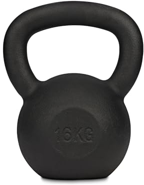 Athlyt - Kettlebell/Kugelhantel aus Gusseisen, 16 kg, Black