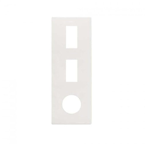 SIMON 270 | Marco estética mínima 3 elementos enchufe + 2 módulos estrechos blanco 27192630-090