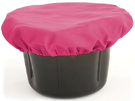 LINCOLN Pink Horse/Pont Futtereimer-Abdeckung – elastischer Rand, ohne Nager