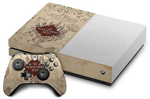Head Case Designs Officially Licensed Harry Potter The Marauder's Map Graphics Vinyl Sticker Gaming Skin Decal Cover Compatible With Xbox One S Console and Controller Bundle