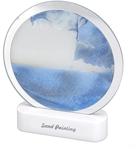 Topiky Bewegliche Sand-Kunst-Dekor-Lampe, Moderne Bilderleuchten, Treibsandmalerei-Nachtlicht, USB-Stecker, Tischlampe, Kunstdekoration für Schlafzimmer, Wohnzimmer, Kreatives