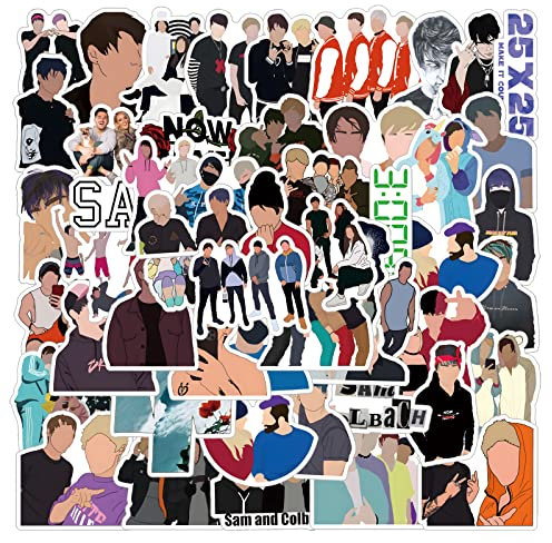 Sam und Colby Aufkleber-Set, Halloween-Cartoon-Spiel, Vinyl, wasserdicht, Aufkleber für Wasserflasche, Laptop, Telefon, Scrapbooking, Tagebuch, Geschenke für Erwachsene, Teenager, Kinder, 52 Stück