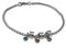 Handgefertigtes Armband mit personalisierten Charm Beads und Geburtssteinen, Armband mit Gravur,