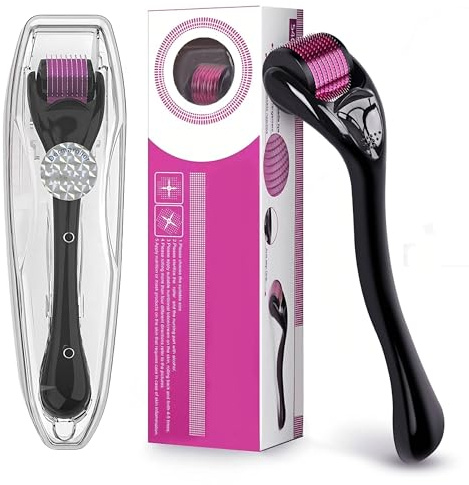 Derma Roller 0.75mm Hair Growth for Women and Men, Scalp Dermaroller for Skin Care, Skin Rejuvenation, Scar Removal, 540 Titanium Microneedling Face Toning Device for Skin (Derma 0.75MM)