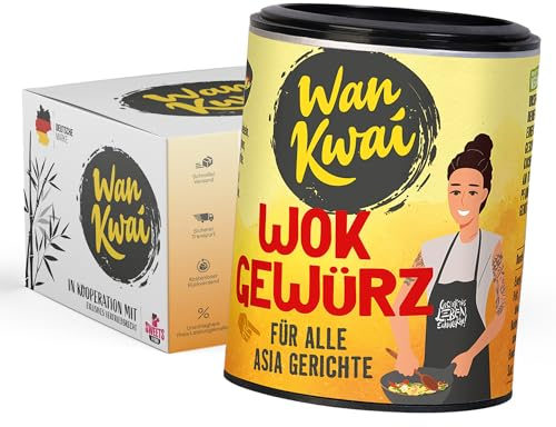 Wan Kwai Wok Gewürz 50g | Frischer und würziger Geschmack für alle Asia-Gerichte | Meersalz, Karotten, Zwiebeln, Ingwer und mehr