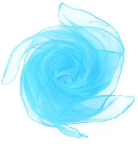 Whakano 10 Stück Square Jongliertücher Seidentücher Chiffontücher,Performance Tanztücher,Gymnastiktücher Jonglier Tücher Schals für Tanzen,Jonglieren,Sensorisches,Tanztücher,60cm,Himmelblau