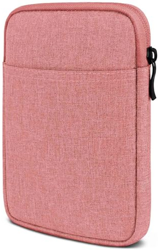 moex Custodia per Amazon Kindle (2019) - Custodia con scomparto per accessori, lettore e-book custodia minimalista con chiusura lampo, impermeabile, rosa