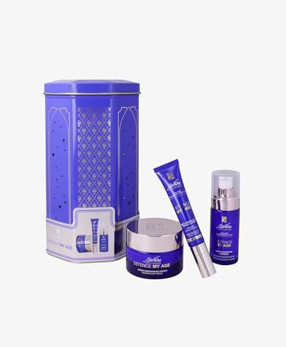 BioNike Geschenkset für Damen, Anti-Age Defence My Age – Intensiv erneuerendes Gesichtsserum 30 ml, erneuerende Gesichtscreme Tag 50 ml, erneuerendes Serum für Augen und Lippen 15 ml für reife Haut