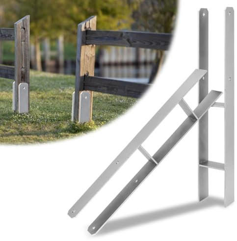 Peviasot 2x H-Pfostenanker 81 mm – H-Pfostenhalter für Zaun- und Holzpfosten, Robuste H-Anker für Gartenzaun, Carport, Pavillon und Holzbauprojekte (81 x 600 mm)