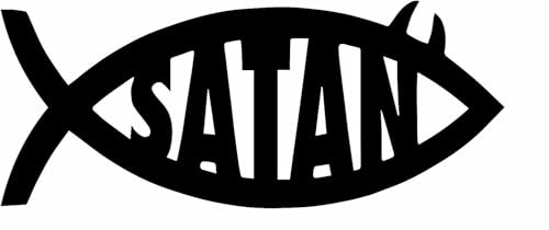 Rakelfix Fisch Satan Satan Fisch Aufkleber Größe/Farbe ANPASSBAR Sticker Autoaufkleber