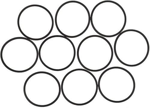 10Pcs Black Disk Drive Rubber Belt Replacement for Xbox 360, Replacement Belt Kit for Rock Tumblers, Parts Accessories