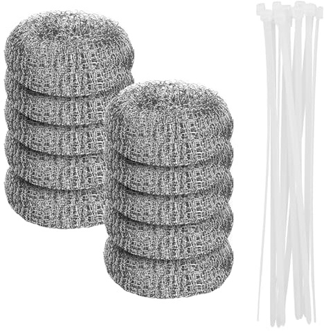 Lint Traps Stainless Steel Washing Machine Lint Trap 10pcs Laundry Mesh Washer Filter Pet Hair Lint Catchers Washing Machine Reusable Lint Remover With 10 Pcs Cable Ties
