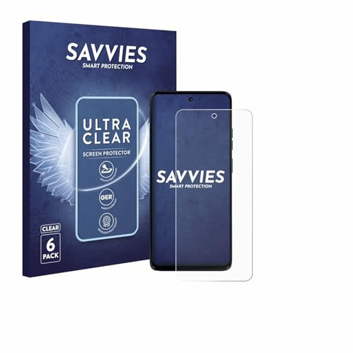 Savvies 6 Stück Schutzfolie für Motorola Moto G56 Displayschutz-Folie Ultra-Transparent