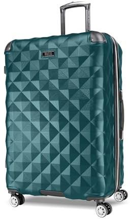 Kenneth Cole REACTION Diamond Tower Luggage Collection Lightweight Hardside Expandable 8-Wheel, Deep Teal, 28-Inch Checked, Diamond Tower Luggage Collection Lightweight Hardside