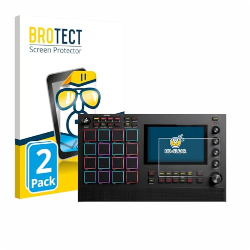 BROTECT Schutzfolie für Akai MPC Live III | 2 Stück Transparenter Displayschutz Made in Germany Klare Displayschutz-Folie Clear Einfache Montage Case-Friendly