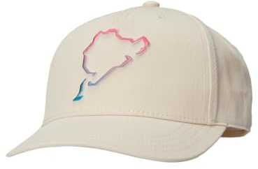 Nürburgring Ring°Kids Cap Emotions Beige | Gestickte Nürburgring-Silhouette, Curved Schirm, Verstellbar, Sportliche Kinder Motorsport Cap