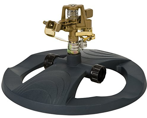Melnor 9538 Deluxe Pulsating Sprinkler with Weighted Base, Basic, Black