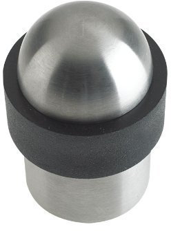 ZAS88SS Door Stop Floor Mounted Round Collared Domed Top 51mm from The Door Handle Store
