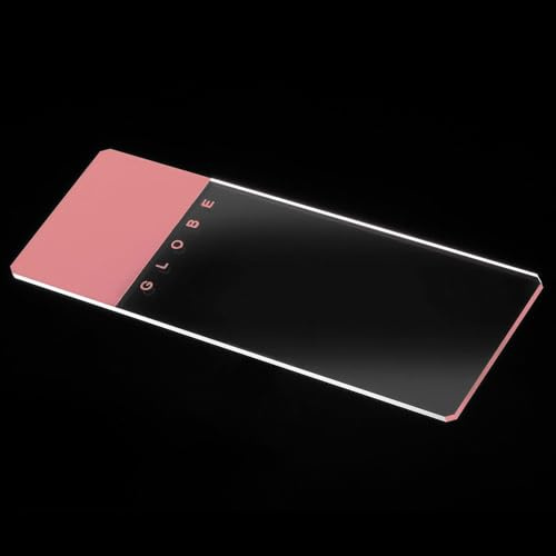 Globe Scientific Microscope Slides, 20x72pcs,1324P, Pink,Ground Edges, Safety Corners, 25mm x 75mm, Pre-Cleaned, 72/Box, 1440/CS