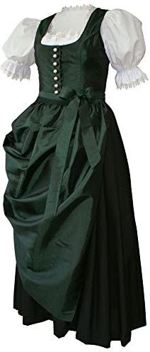 Kaiser Franz Josef Dirndl Dirndlkleid Festtracht Trachten-Kleid Trachtenkleid Elegantes Abendkleid TAFT grün mit Schürze Ballkleid dunkelgrün smaragd Ball Fest Hochzeit Ballkleid Designed in Austria