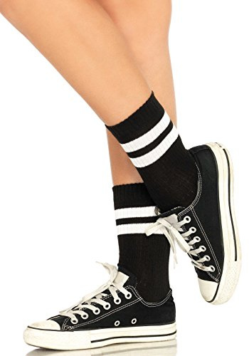 Leg Avenue Women's Hosiery Athletic striped anklet socks - One Size (pack of 1)