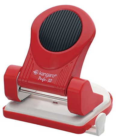 Kangaro KA30-04 Perfo 30 Locher, bis zu 30 Blatt, Farbe: Rot