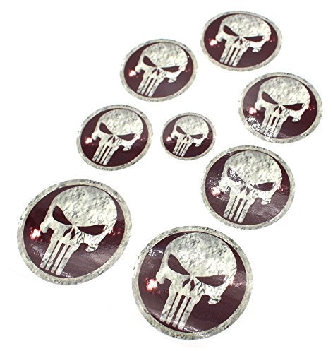 Finest Folia Digitaldruck Emblem Sticker Aufkleber (R018 Skull 3)