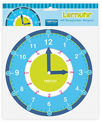 Trötsch Lernuhr mit beweglchen Zeigern: Lernspiel Uhr lernen (Lernuhr / mit beweglichen Zeigern)