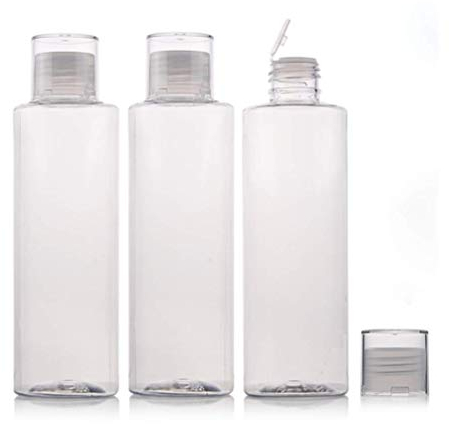 XUMIN 3 PCS 250ML 8.8OZ Vide Rechargeable En Plastique Clair Maquillage Bouteille D'eau avec Couvercle À Double Vis Toner Lotion Distribution Jas Pot Flacon Portable Cosmétique Conteneur