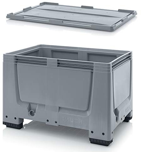 1x Auer Big Box mit Rollen 120x80x93 mit Deckel * Palettenbox * Großbox * Bigbox 120x80 * Behälter
