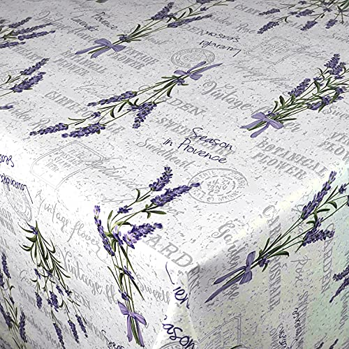 Wachstuch Wachstischdecke Tischdecke Gartentischdecke Größe wählbar Lavendel Provence 120 x 180 cm Eckig abwaschbar