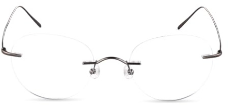 Rodenstock ROUNDED Metall Brillen in Dark Gun für Unisex, Brille mit Sehstärke, optional mit Sonnenbrillen tönung oder Blaulichtfilter (Modell R7084)