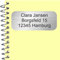 INDIGOS UG® Namensaufkleber Adressaufkleber - 42x22 mm - personalisiert - Edelstahllook - ohne Motiv - 99 Stück für Kinder, Schule und Kindergarten - Stifte, Federmappe, Lineale