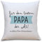 OWLBOOK® Kissen mit Spruch Bester Papa - Geschenke für Papa zum Geburtstag Vatertag als Geburtstagsgeschenk Vatertagsgeschenk | Zierkissen Polster mit Füllung 40x40 cm
