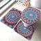 RedBeans rutschfeste Badematte, 3-teiliges Flanell-Badezimmerteppich-Set, Hippie-Mandala, Bohemian-Stil, weicher WC-Vorleger