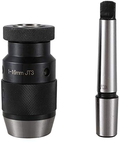 1Set 1-16mm selbstspannender schlüsselloser Bohrfutter und Dorn für Drehbohrer MK2 Für fast alle Bohrer und Drehmaschinen mit MK2-Halterung