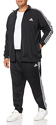 Adidas, M 3S Tr Tt Ts , Tuta Da Ginnastica, Top: Nero / Bianco Fondo: Nero / Bianco, 7, L (52) Uomo