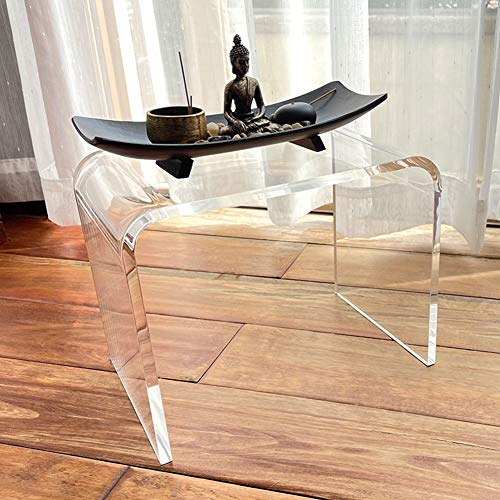 Transparenter Couchtisch, Acrylhocker, Sofa-Beistelltisch, Einfacher Moderner Nachttisch, Regal, Haushaltsschuhwechselhocker,Transparent s