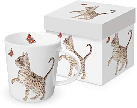 Tasse à café chat « Celine » avec boîte cadeau, tasse animaux - Coffret cadeau