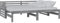 vidaXL Massivholz Kiefer Tagesbett Ausziehbar Ausziehbett Sofa Bett Bettsofa Sofabett Holzbett Schlafsofa Bettgestell Gästebett Grau 2X(90x200) cm