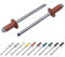 Lot de 50 rivets aveugles peints, 3,2 x 8 mm, tête bombée, DIN 7337, rivets en aluminium et mandrin en acier, rivets pop (50, marron cuivré) RAL 8004