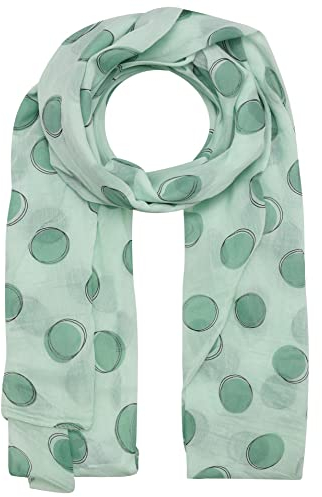 Zwillingsherz Seiden-Tuch im Kreis Muster Design - Hochwertiger Schal für Damen Mädchen - luftiges Halstuch - Seidentuch/Seidenschal - weiche elegante Chiffon-Stola