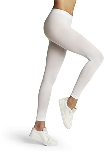 FALKE Pure Matt 50 DEN W Le semi-opaques unis 1 paire, Leggings Femme, Blanc White 2209, S