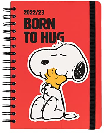 Grupo Erik Snoopy Schulplaner 2022 2023, Snoopy Schulkalender 2022 2023, Schülerkalender, Studentenkalender, Kalender für die Schule, Wochenplaner 12 Monate A5 Format, Personal Organizer