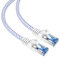 mumbi LAN Kabel 1,5m CAT 8 Netzwerkkabel Nylon geschirmtes S-FTP CAT8 Ethernet Kabel Patchkabel Nylonkabel 2000MHz 40Gbit 150cm, Weiss