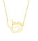 JewelryWe Schmuck Namenskette Damen Edelstahl Personalisierte Halskette Herz Stethoskop Anhänger Kette mit Namen, Geschenk für Frauen Ärztin Krankenschwester (Gold)