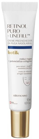 O Boticário Botik Nasolabialfalten-Füllcreme + LinefillTM, reines Retinol für das Gesicht, erhöht die Festigkeit der Haut und reduziert Falten, vegan, 15 ml