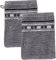 Erwin Müller Waschhandschuh, Waschlappen 2er-Pack - Achern - 500g/m² - schnell trocknend, extra saugstark - Größe 16x21 cm grau/Natur