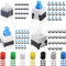 DAOKAI 80pcs Mini bouton autobloquant DPDT Kit de commutateur de bouton (8.5x8.5mm 8X8mm 7X7mm 5.8X5.8mm) Micro bouton poussoir d'alimentation autobloquant, avec capuchon de commutateur